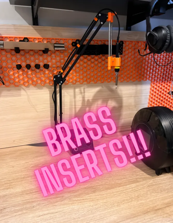 Soldering iron brass heatsert press