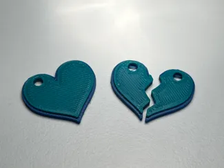 Heart Keychain - Two colors