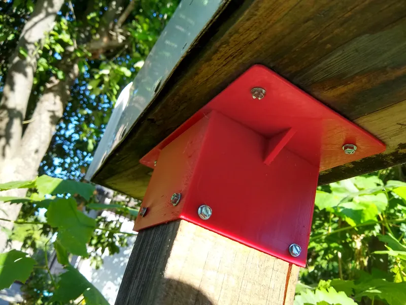 Mail Box Fence Post Adapter