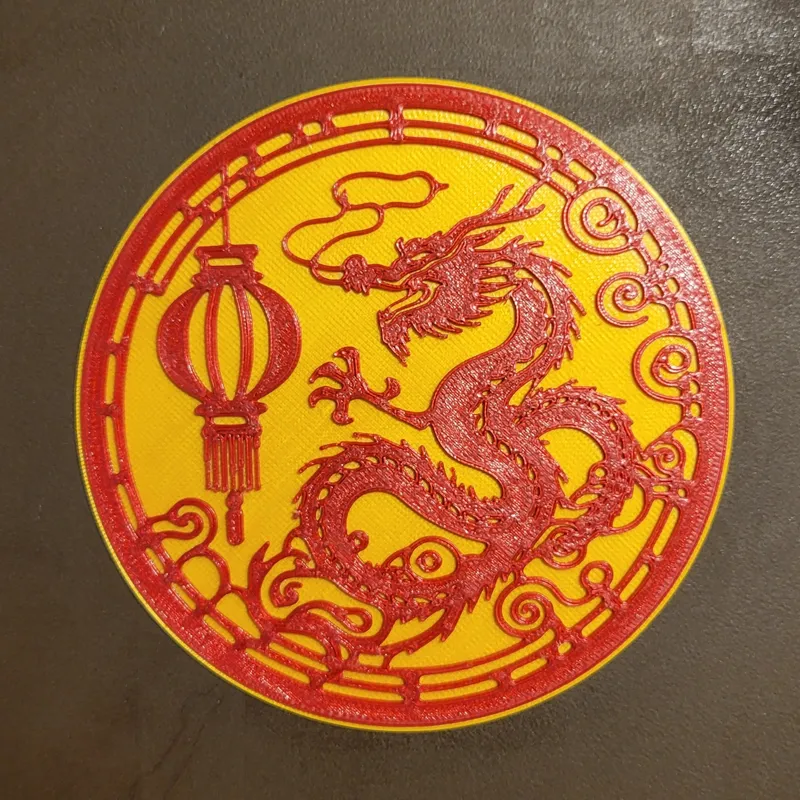 Dragon with a lantern decoration