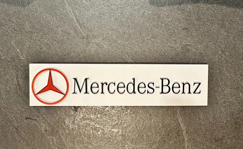Mercedes advertising sign for Carrera slot car