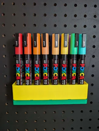 4x1 Gridfinity 3M Posca holder magnet base