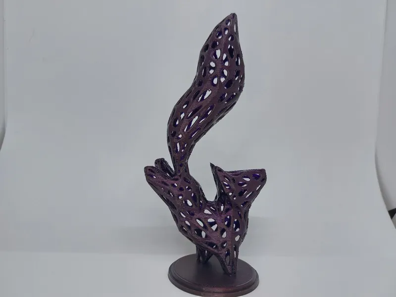 Voronoi Cute Dancing Fox Figurine