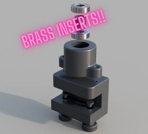 Brass insert soldering iron desk clamp 