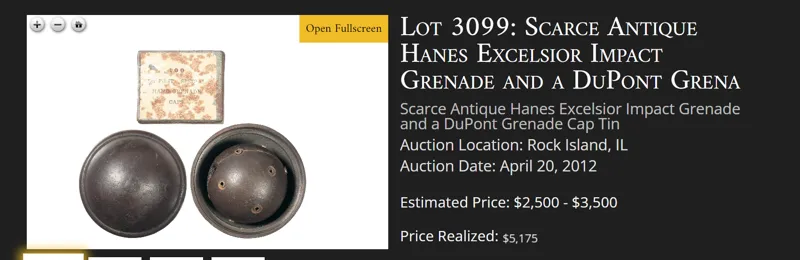 prop percussion cap grenade