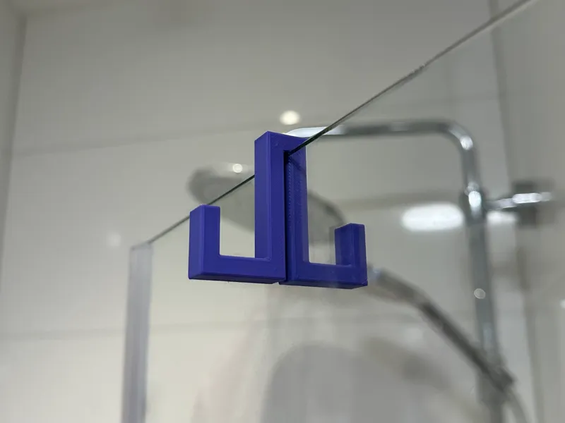 Simple shower door hook