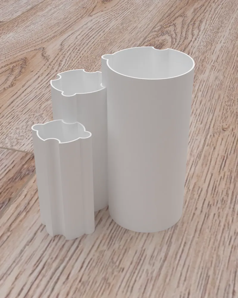 Puzzle vase stackable vase mode