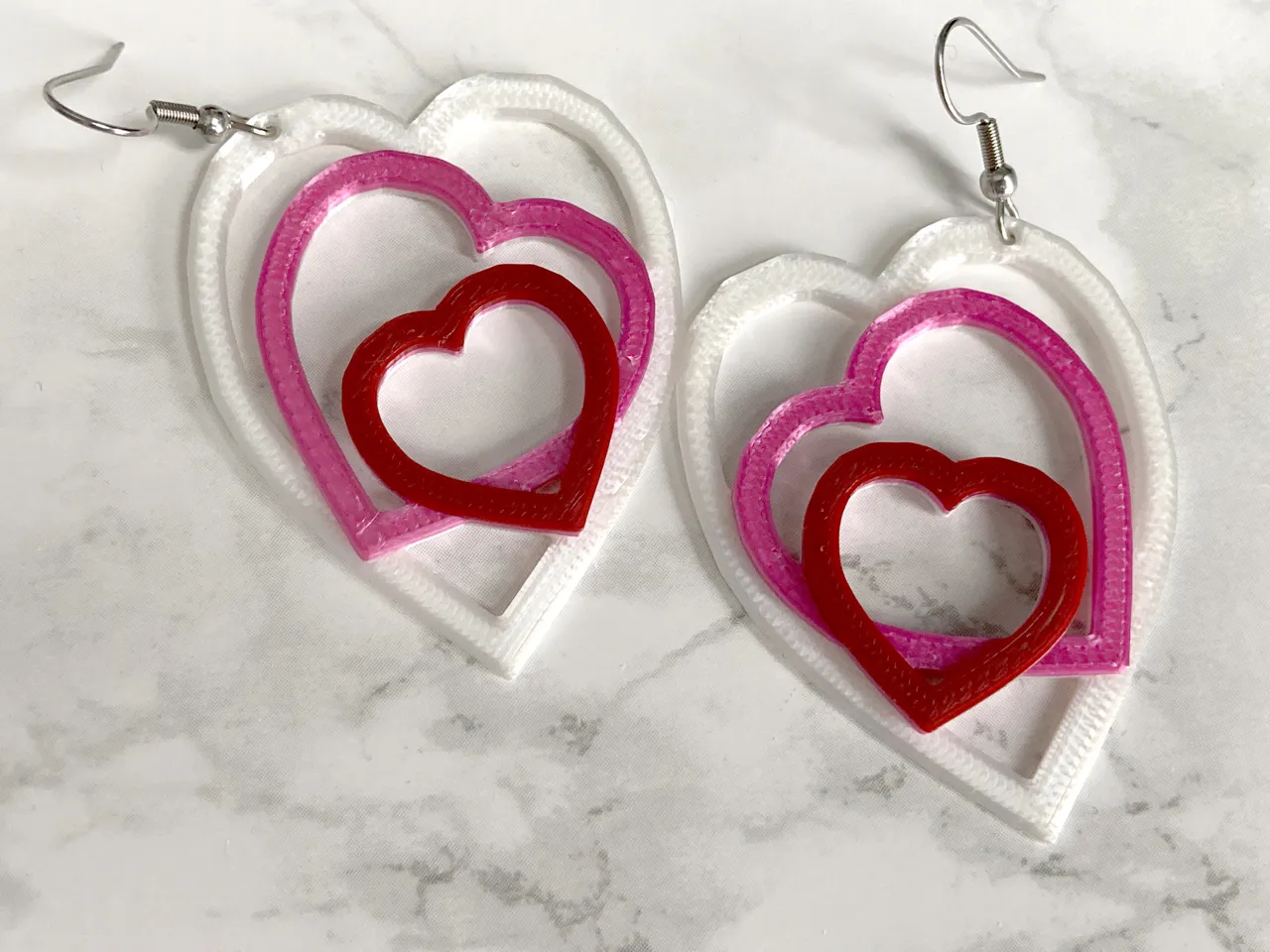 Stacked Hearts Earring view 4