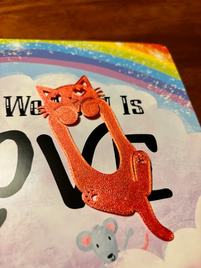 Cat Bookmark Heart Eyes
