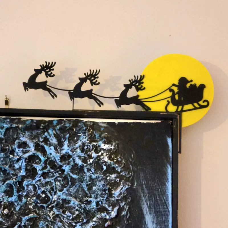 Sleigh and Reindeer - Door Corner Decor