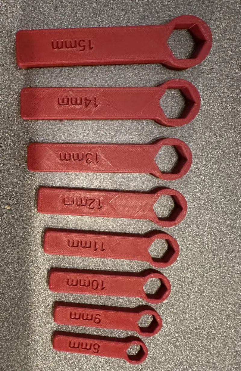 8-15mm box end wrenches PLA tough 