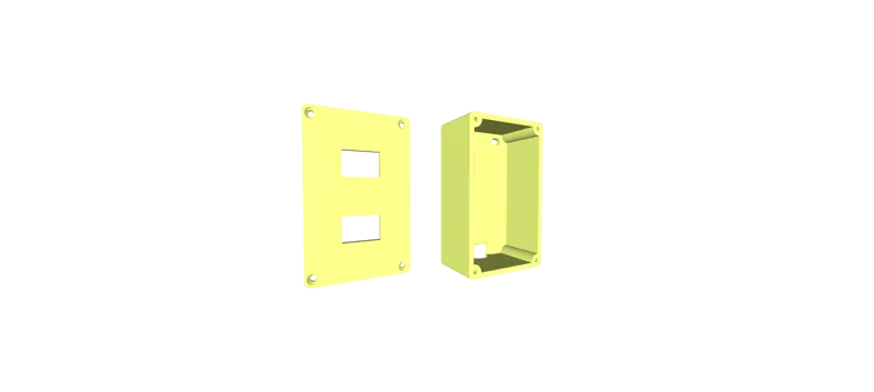 Ender 3 - Switch Case / Box - mounting for power supply with rocker switches.