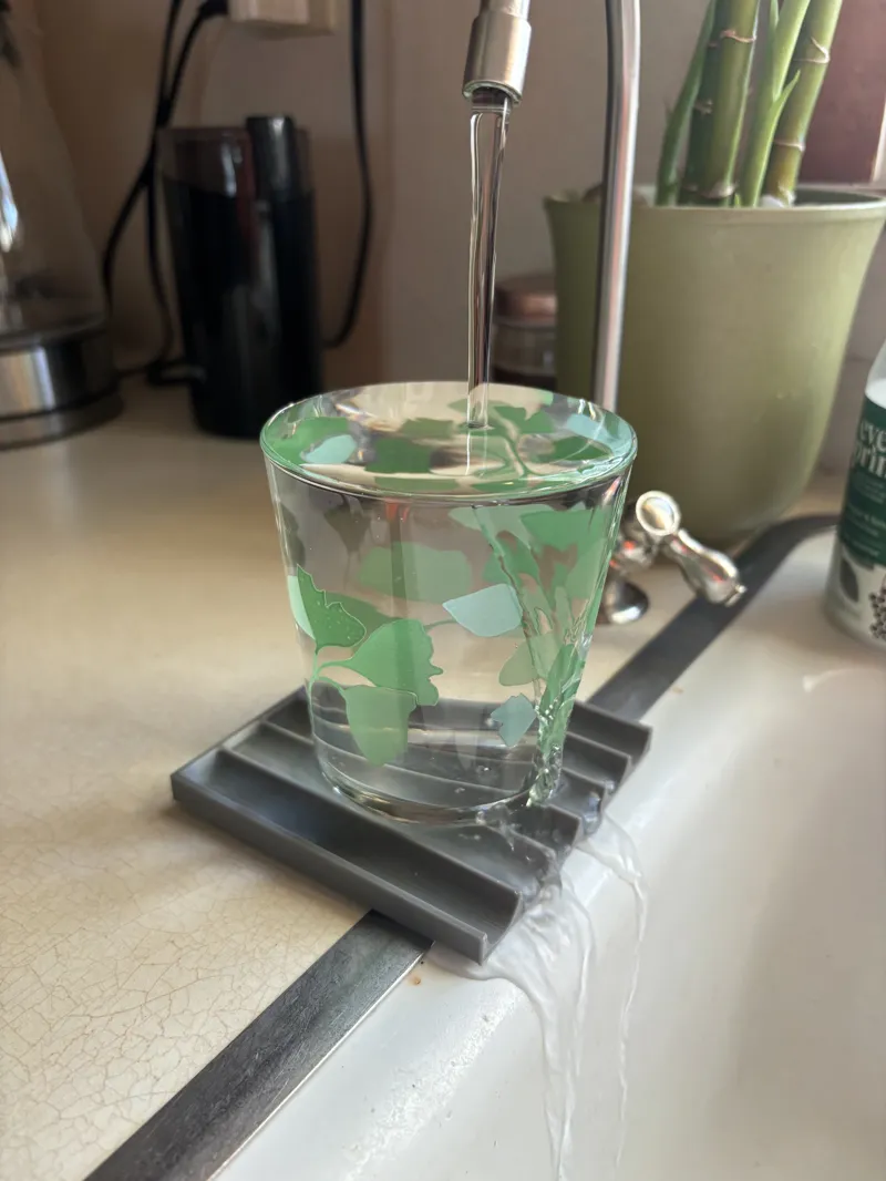 Sink-side Overflow Tray