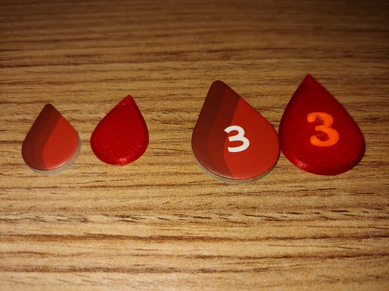 Vampire The Masquarade Vendeta - board game - Blood token