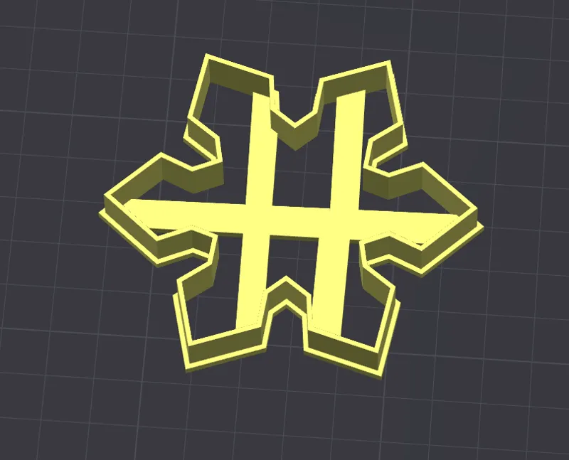 Cookie cutter SNOWFLAKE v1 (vykrajovátko na cukroví sněhová vločka v1)