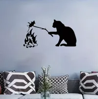 Chat, souris et feu de camp — figurine — photo 1