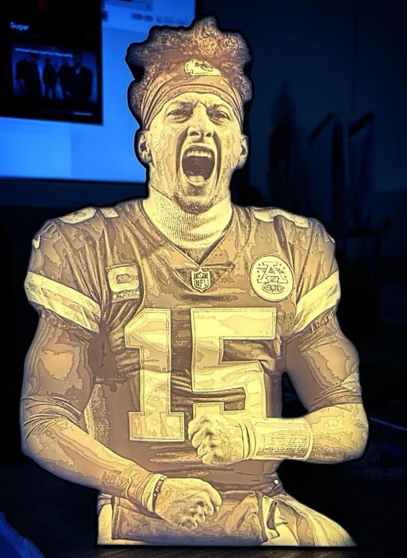 Patrick Mahomes Lithophane Box (Kansas City Chiefs NFL)