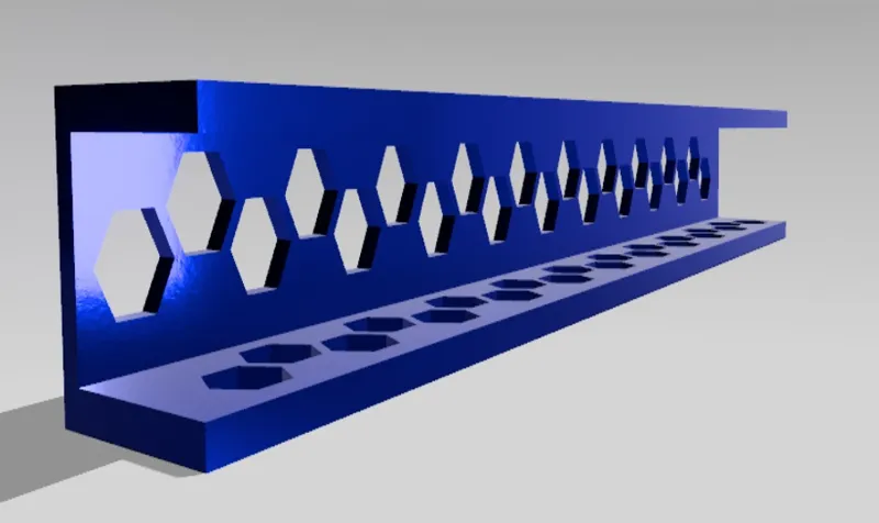 simple hexagonal/honeycomb uder desk holder for laptop