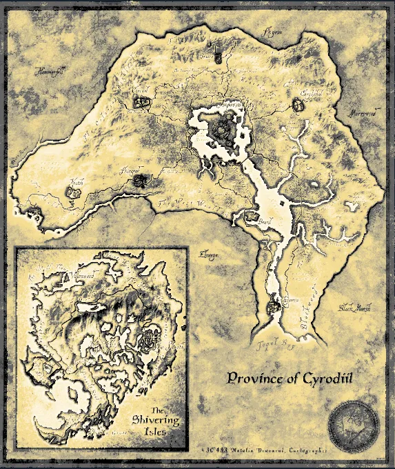 The Elder Scrolls IV: Oblivion map - HueForge
