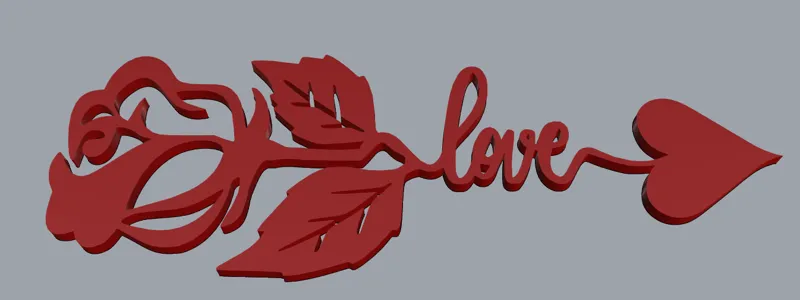 Heart Rose Arrow Love