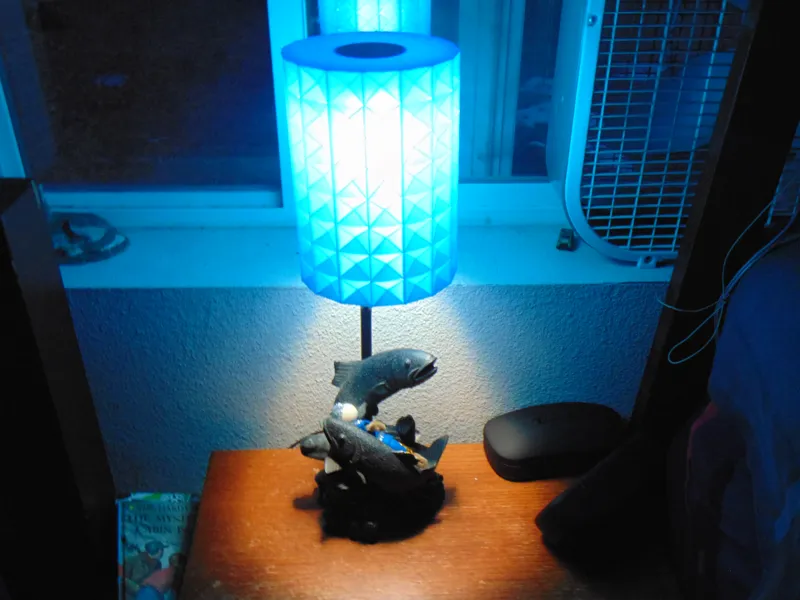 Spinning lampshade