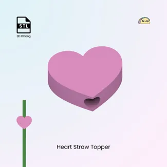 Heart Straw Topper, Straw Charm, Heart Shaped Straw Buddy, Gift for Tumbler Lovers
