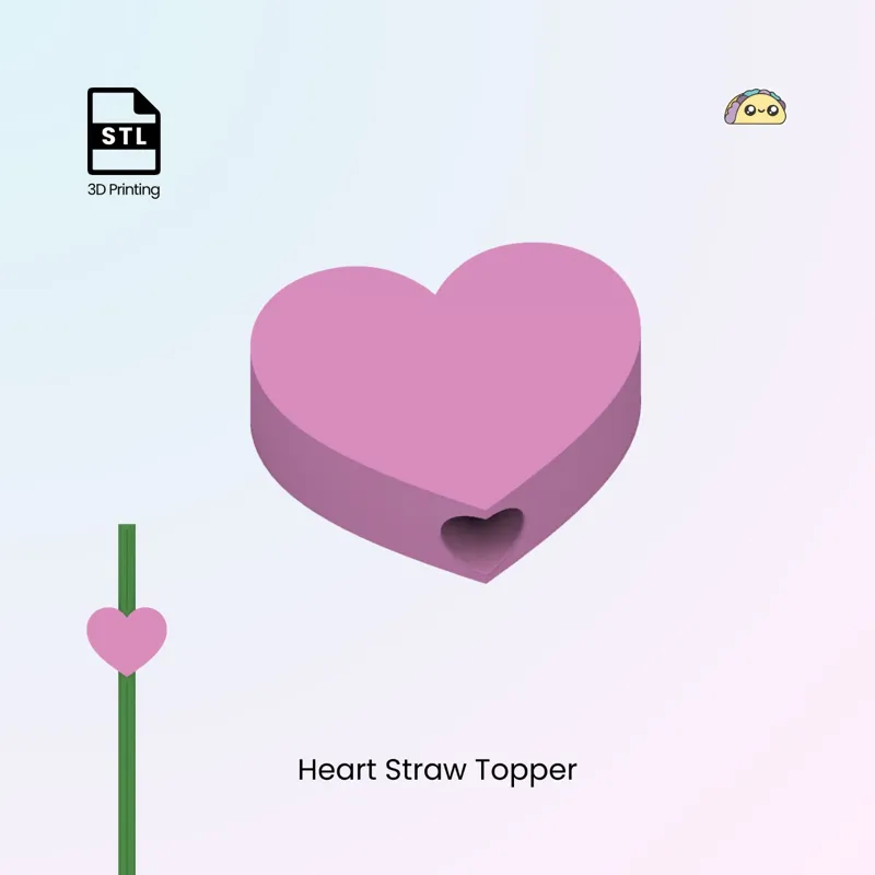 Heart Straw Topper, Straw Charm, Heart Shaped Straw Buddy, Gift for Tumbler Lovers