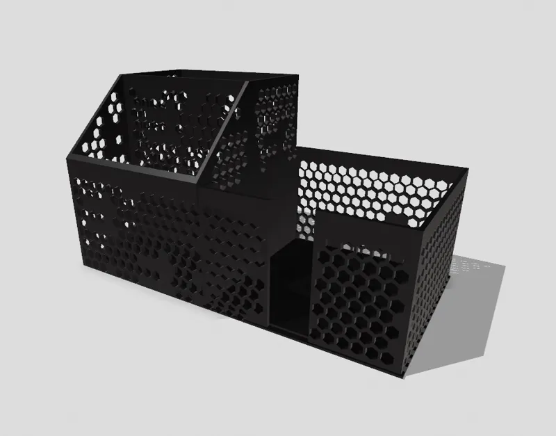 simple honeycomb desk organizer