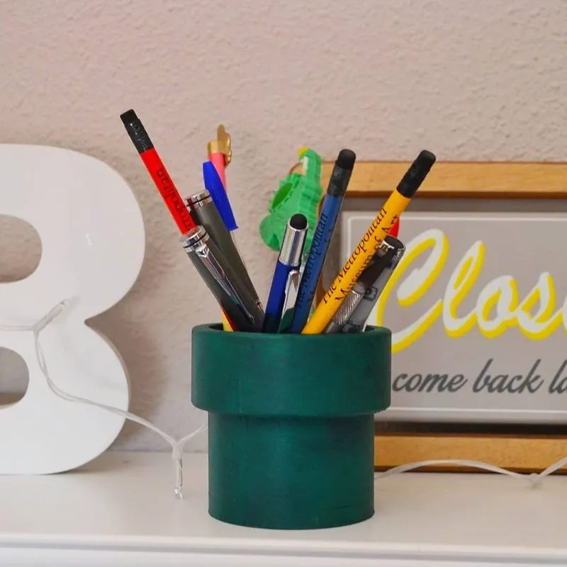 Mario Bros tube pencil holder