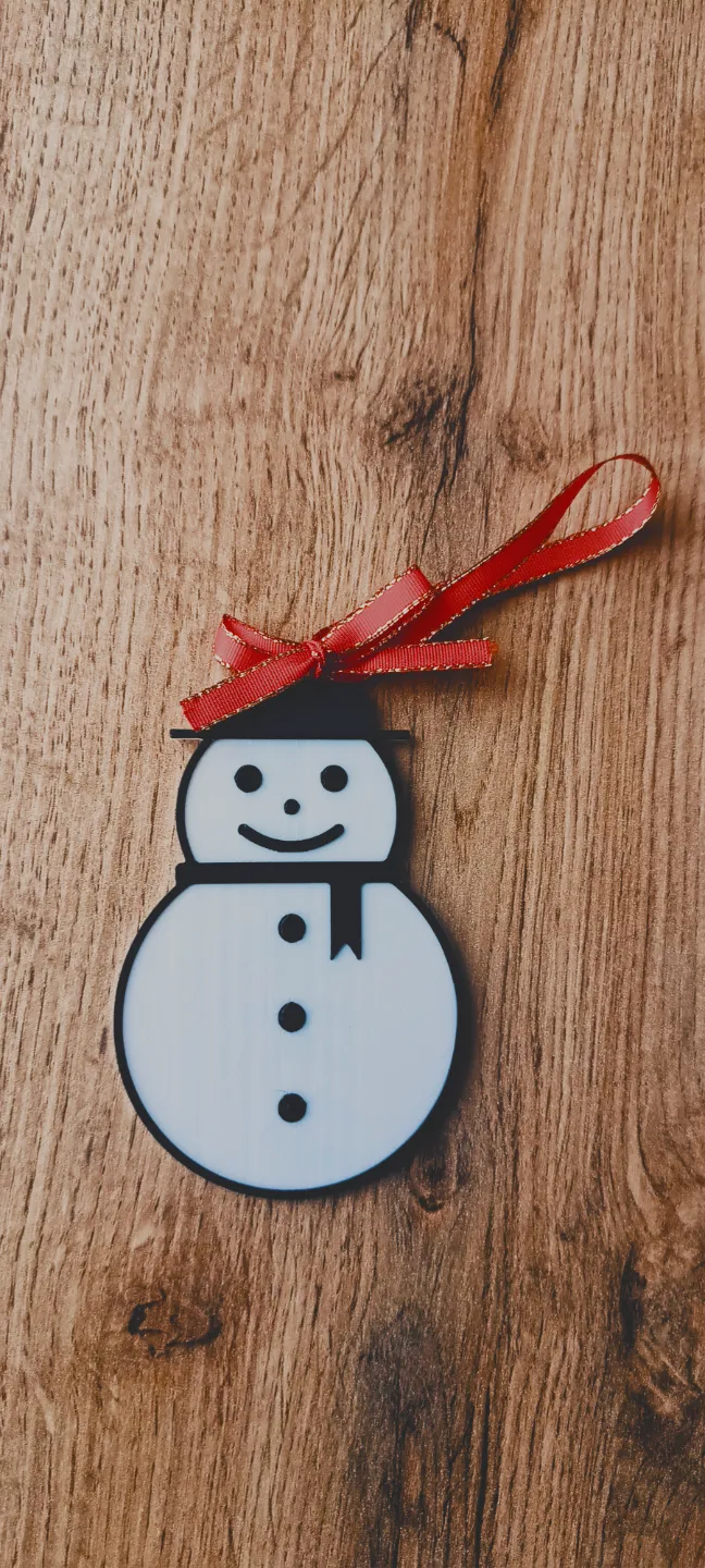 Snowman name tag - duocolor