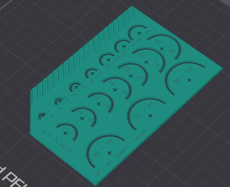 Circle Drawing Tool (Metric - mm)
