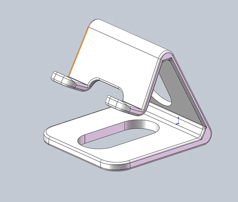 设计的一体的3D打印手机支架