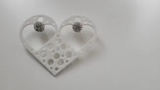 Heart for an earrings as a gift