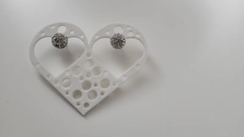 Heart for an earrings as a gift