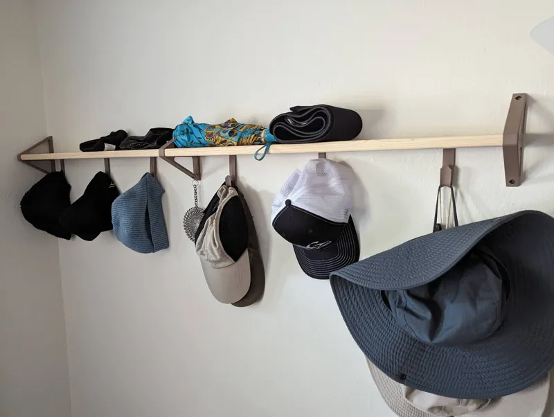 Shelf brackets and hanging hooks