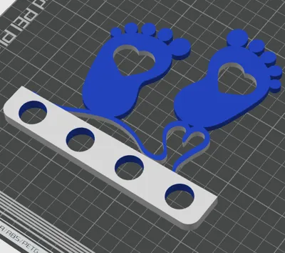 Baby footprint present for money