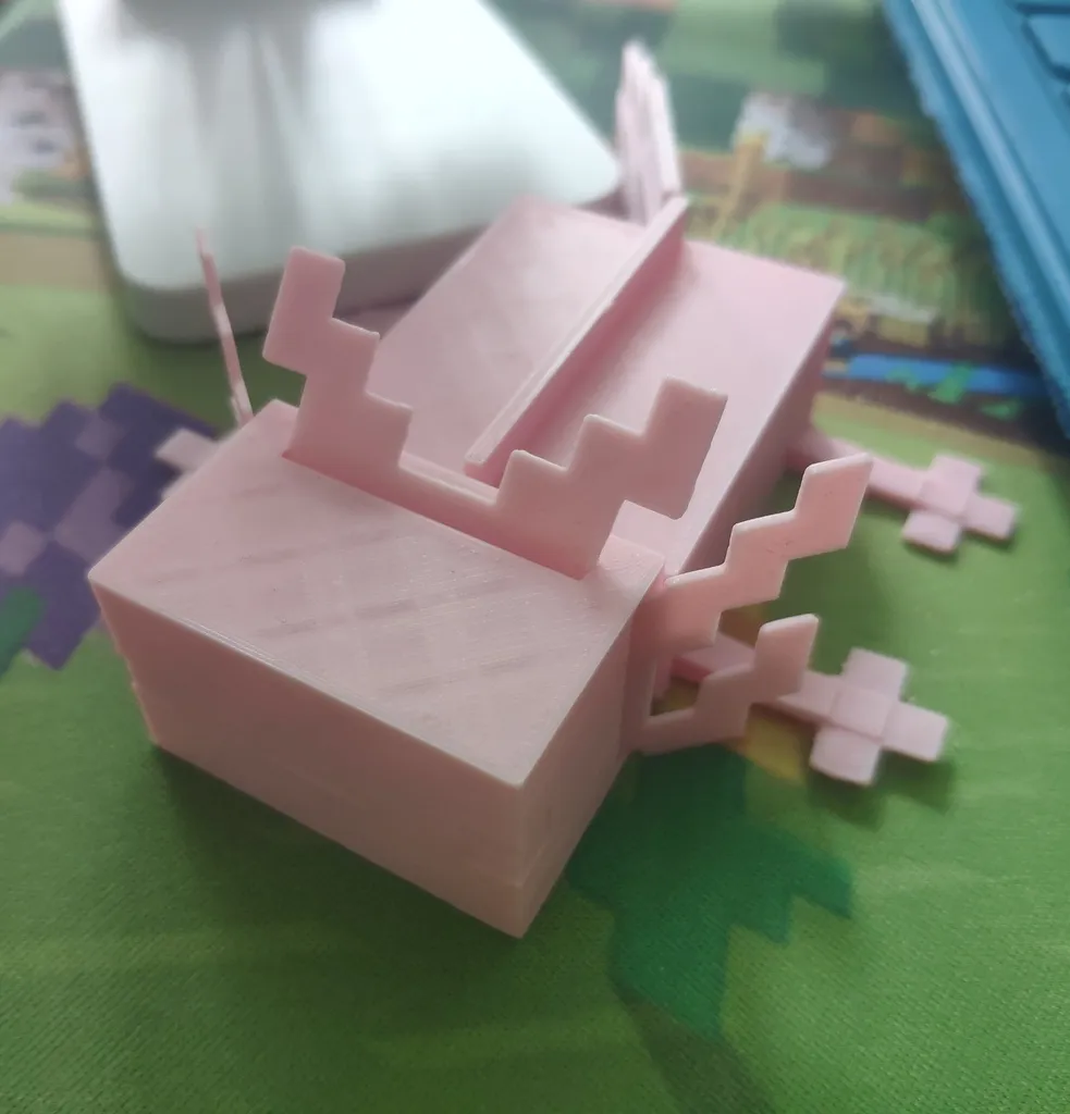Moveable Axolotl in Minecraft by Blue_Beaker MakerWorld