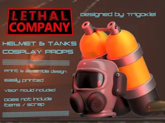 Lethal Company: Wearable Helmet and Tank Backpack