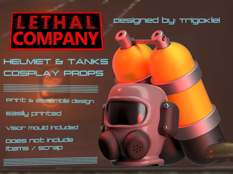 Lethal Company: Wearable Helmet and Tank Backpack