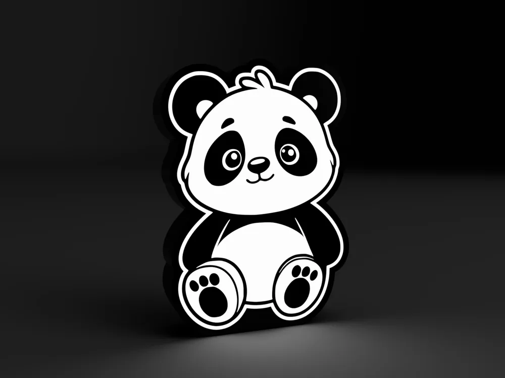 Panda Lightbox | LED Lamp by 3Dacores - MakerWorld