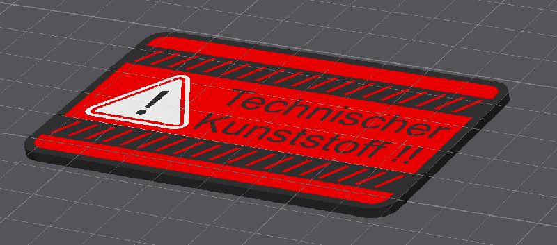 Magnetschild - Technischer Kunststoff !!