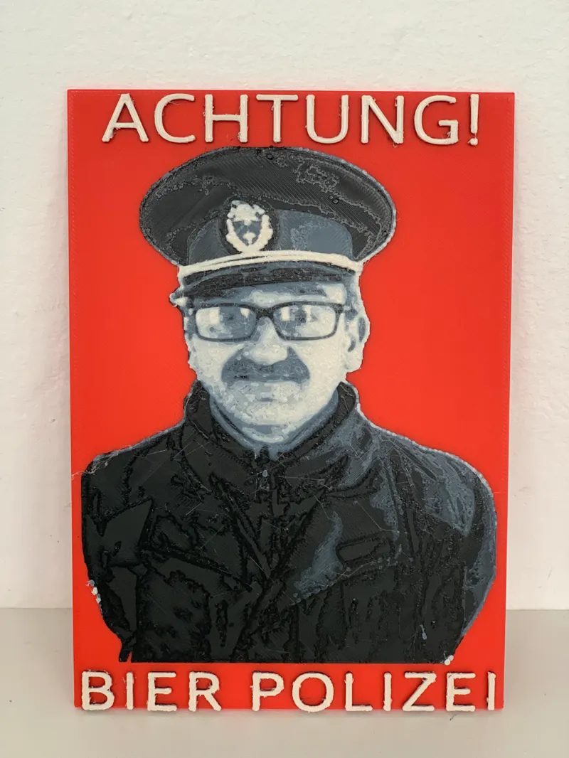 Bier Polizei sign