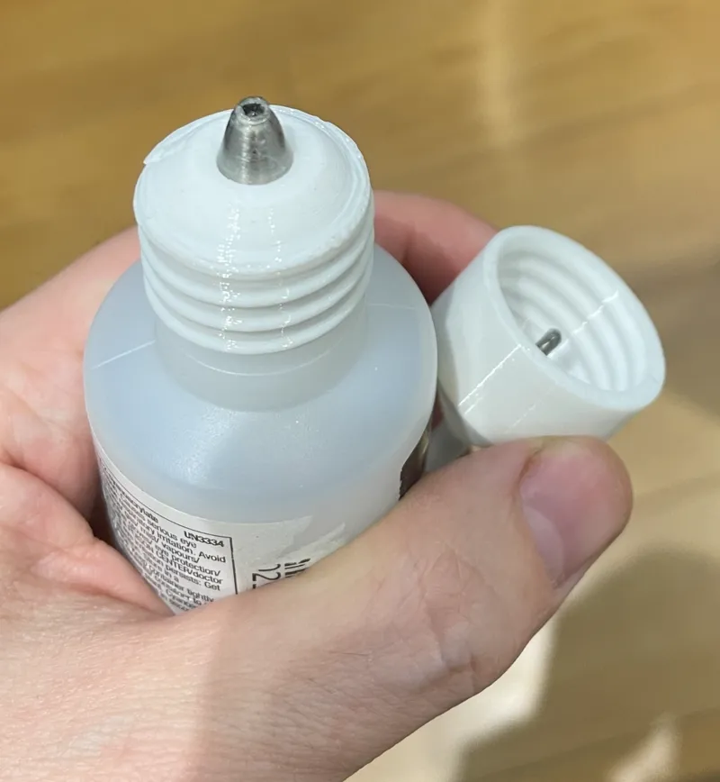 VERSION 2. No clogging Super Glue no Jamming drying nozzle cap for make EverBuild 