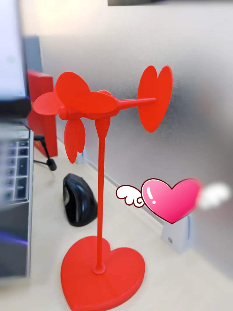桌面爱心风车_Desktop Love Windmill