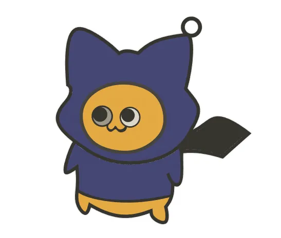 怪物猎人徽章吊坠 Monster Hunter Stupid Cat Emblem Pendant