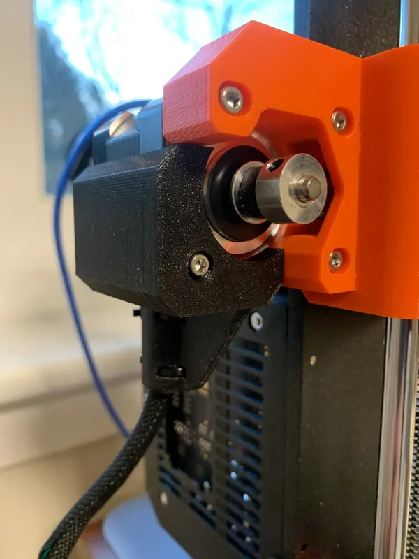 Prusa MK3/MK3S X Motor Cable Protection. Print in place.