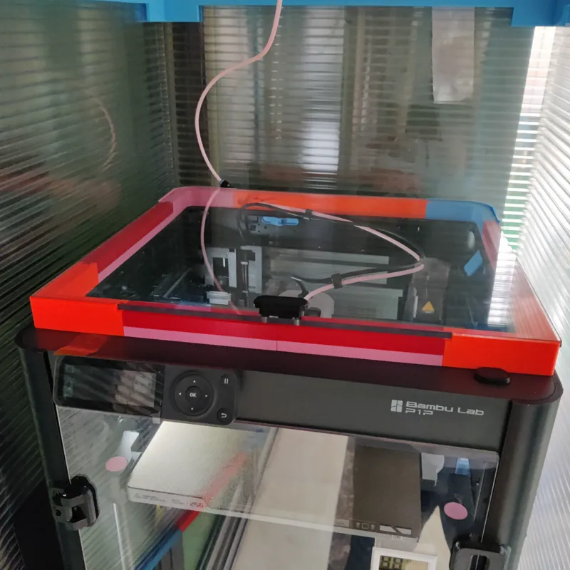 Bambu Lab P1P riser for ARC enclosure. No drag chain required