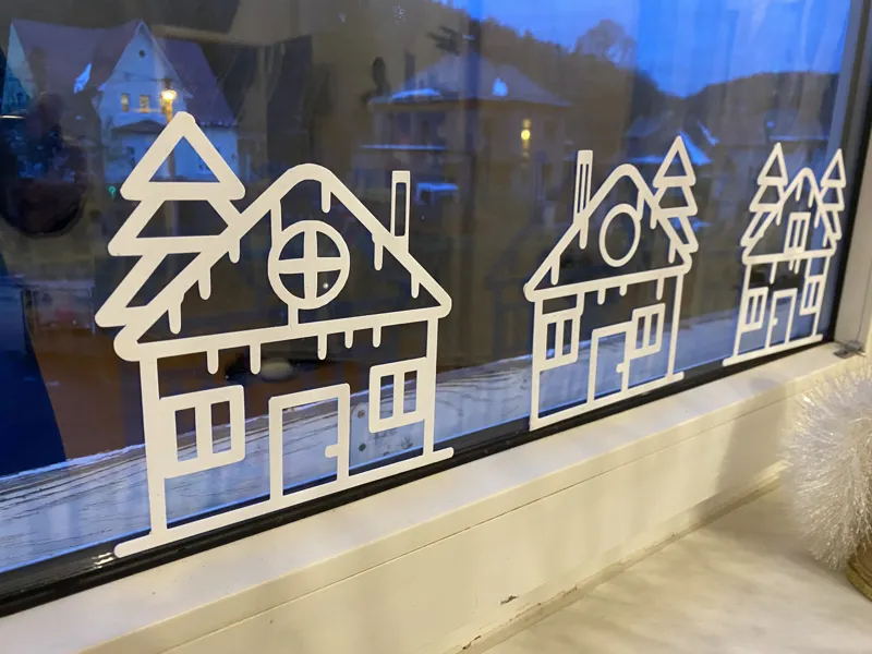 Winter window decoration