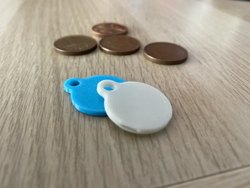 Flat coin whistle / shopping cart token