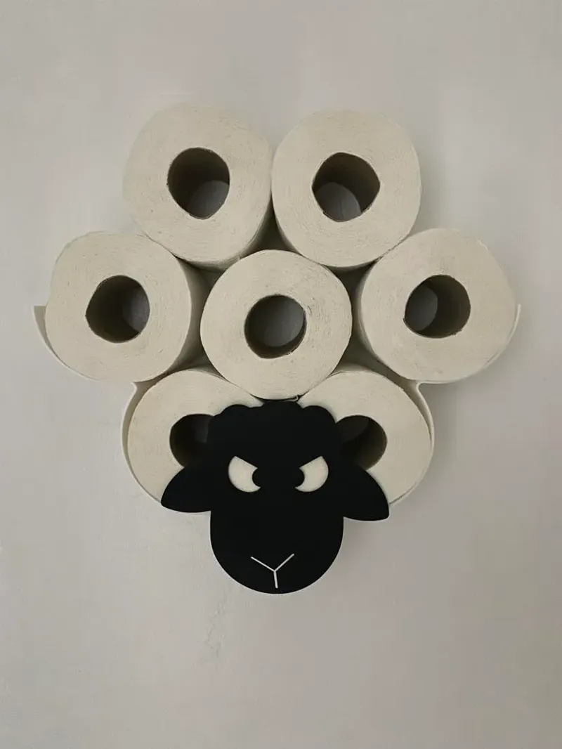 Cute sheep toilet paper holder 